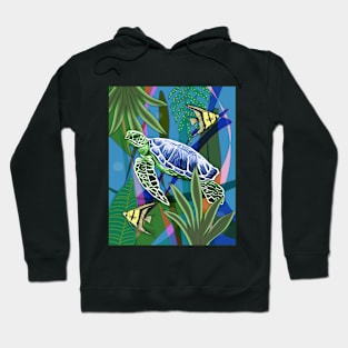 Sea Turtle Fantasy Scene Hoodie